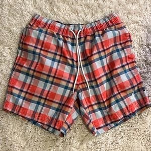 Nautica Plaid Swim Trunks